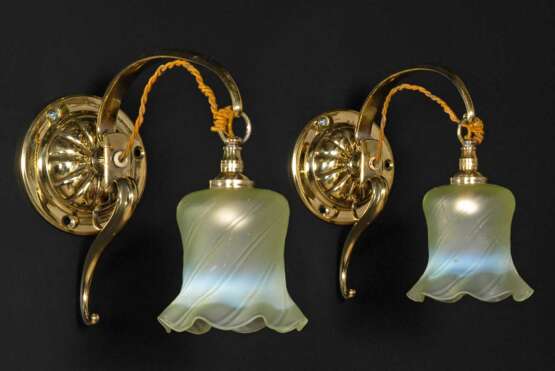 Paar Jugendstil-Wandlampen. - photo 1