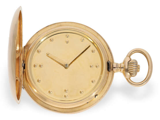 Äußerst ungewöhnliche IWC Goldsavonnette mit "Blinden-Zifferblatt", verkauft durch den schwedischen königlichen Uhrmacher Linderoth in Stockholm, mit Originalbox - Foto 1