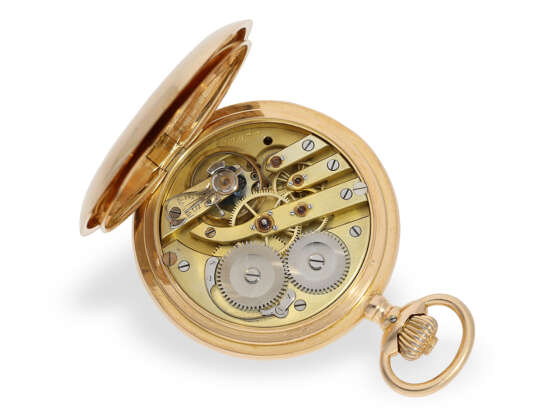 Äußerst ungewöhnliche IWC Goldsavonnette mit "Blinden-Zifferblatt", verkauft durch den schwedischen königlichen Uhrmacher Linderoth in Stockholm, mit Originalbox - photo 2