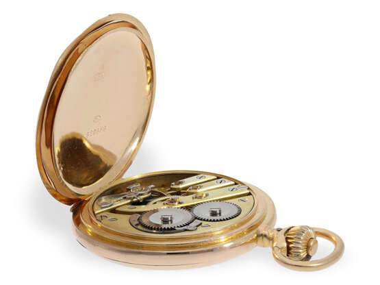 Äußerst ungewöhnliche IWC Goldsavonnette mit "Blinden-Zifferblatt", verkauft durch den schwedischen königlichen Uhrmacher Linderoth in Stockholm, mit Originalbox - photo 4