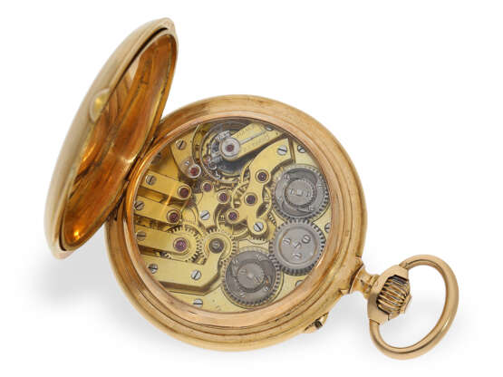 Taschenuhr: hochwertige 18K Taschenuhr mit Seconde Morte, Spitzenqualität mit 30 Steinen, E. Marx & Co. Paris, ca.1880 - photo 2