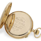 Hochfeine Präzisionstaschenuhr mit Schleppzeigerchronograph, vermutlich Genf für den amerikanischen Markt, signiert Vanderslice New York, 1902 - Foto 3