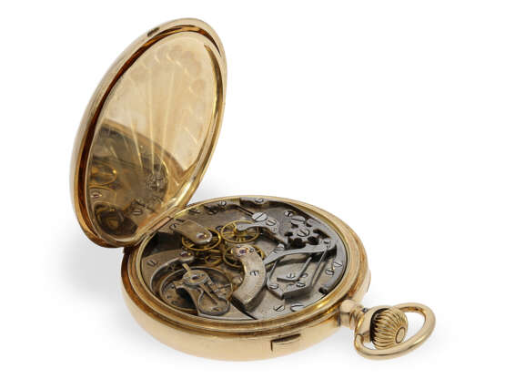 Hochfeine Präzisionstaschenuhr mit Schleppzeigerchronograph, vermutlich Genf für den amerikanischen Markt, signiert Vanderslice New York, 1902 - Foto 4