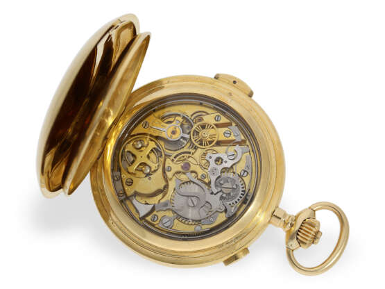 Schwere, große 18K Goldsavonnette mit Minutenrepetition und Chronograph, Picard & Fils La Chaux-de-Fonds No.282841, ca.1900 - photo 2