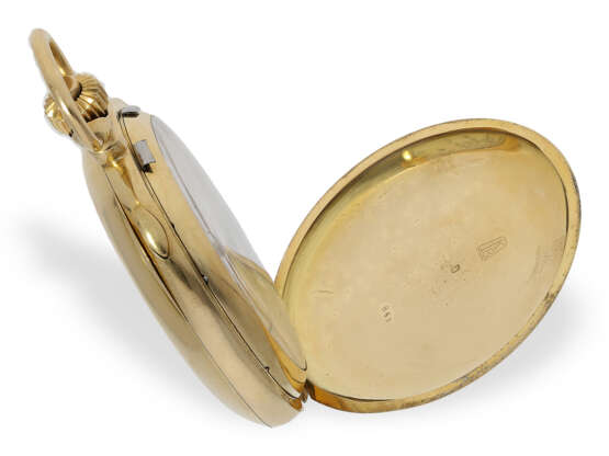 Schwere, große 18K Goldsavonnette mit Minutenrepetition und Chronograph, Picard & Fils La Chaux-de-Fonds No.282841, ca.1900 - photo 6
