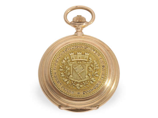 Rarität, einzige uns bekannte Schützen-Taschenuhr Wirtzburg (Würzburg) 1903, Union Dürrstein Dresden, 1903 - photo 6