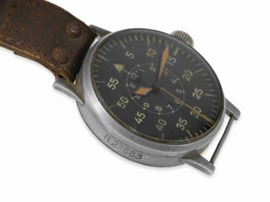 Armbanduhr: militärische Fliegeruhr aus dem 2. Weltkrieg, Beobachtungsuhr Laco Durowe FL 23883, 40er-Jahre - photo 3