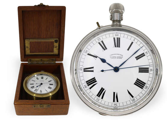 Hervorragend erhaltenes, nahezu neuwertiges Beobachtungschronometer, Ulysse Nardin für das englische Militär, 40er-Jahre - Foto 1