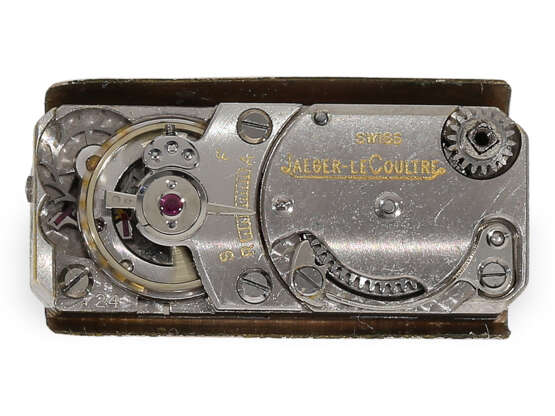 Extrem rare Armbanduhr, um 1940, Jaeger Le Coultre/Vacheron & Constantin "Duoplan", schwere Sonderausführung in "Pink Gold" , Originalbox - Foto 6