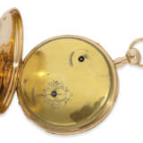 Taschenuhr: besonders große imposante Golduhr mit Schlagwerk und Musikspielwerk, Charles Frederic Robert, vermutlich Genf um 1820 - photo 3