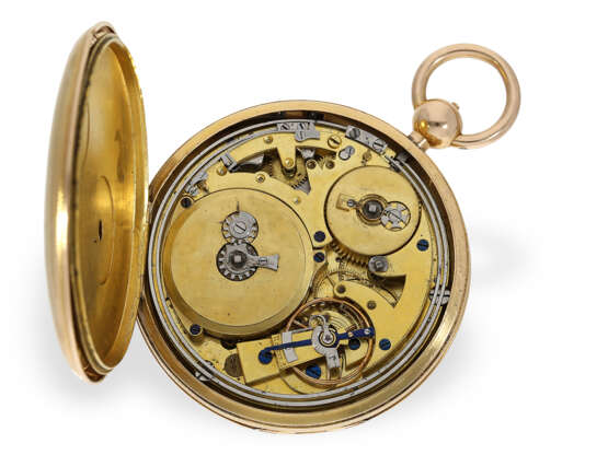 Taschenuhr: bedeutende und extrem seltene Clockwatch, signiert Piguet & Meylan, vermutlich geliefert an Breguet Paris, um 1825 - photo 3