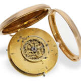 Absolute Rarität, goldenes Taschenchronometer mit springender Zentralsekunde und Kalender, vermutlich Neuchatel, für den chinesischen Markt um 1790 - photo 2