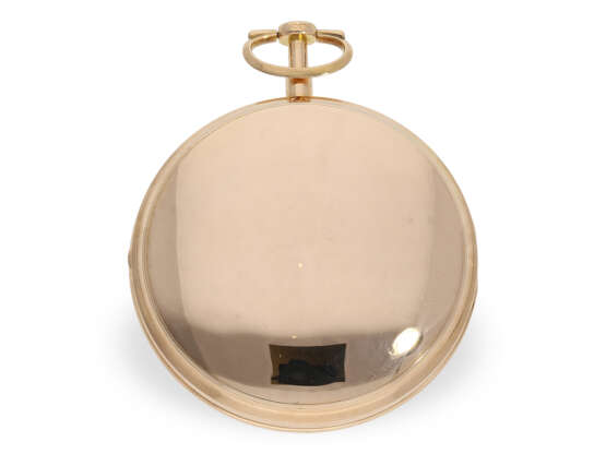 Absolute Rarität, goldenes Taschenchronometer mit springender Zentralsekunde und Kalender, vermutlich Neuchatel, für den chinesischen Markt um 1790 - photo 6