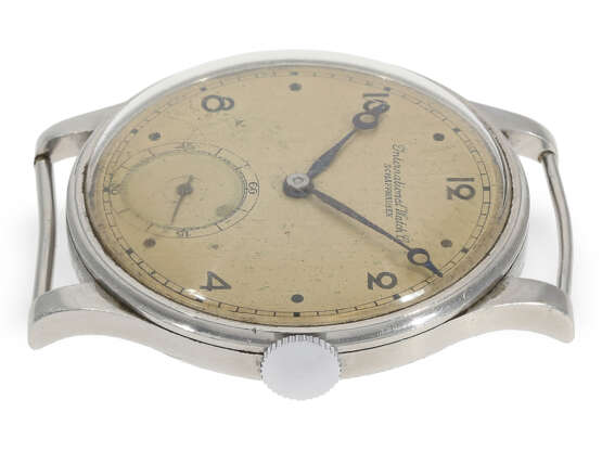 Armbanduhr: frühe oversize IWC Stahluhr, um 1940, sog. Ur-Portugieser - photo 7