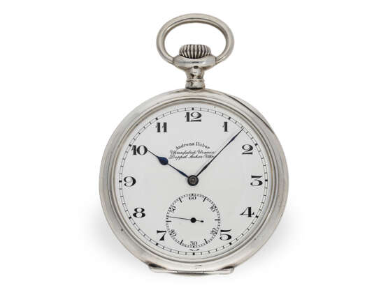 Absolute Rarität, 1 von lediglich 5 bekannten Exemplaren, Andreas Huber München, königl. Uhrenfabrik Urania, "Doppelanker-Uhr", ca. 1915, mit Originalbox - photo 1