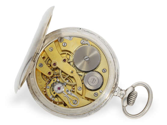 Absolute Rarität, 1 von lediglich 5 bekannten Exemplaren, Andreas Huber München, königl. Uhrenfabrik Urania, "Doppelanker-Uhr", ca. 1915, mit Originalbox - photo 2