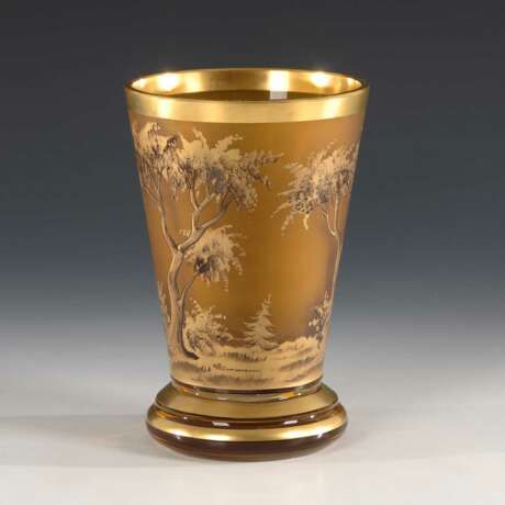 Vase mit Goldmalerei, Steinschönau. - photo 2