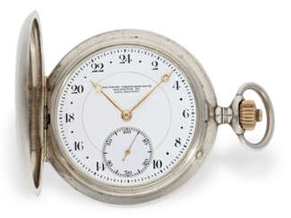 Glashütter Rarität, eine von lediglich 2 bekannten Präzisionstaschenuhren der Deutschen Uhrmacherschule Glashütte mit 24-H-Zifferblatt, Emil Reichard 1928