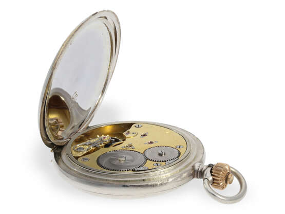 Glashütter Rarität, eine von lediglich 2 bekannten Präzisionstaschenuhren der Deutschen Uhrmacherschule Glashütte mit 24-H-Zifferblatt, Emil Reichard 1928 - фото 4