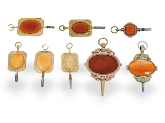 Uhrenschlüssel: außergewöhnliche Sammlung hochfeiner Spindeluhrenschlüssel, ca. 1700-1820 - Foto 4