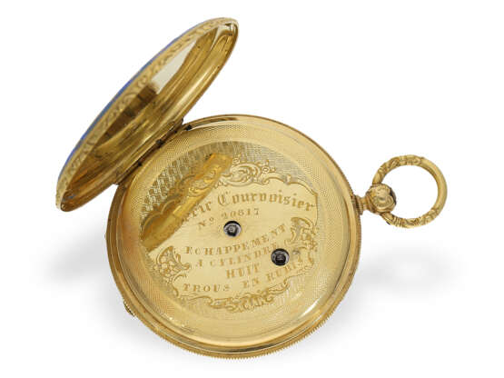 Prächtige Gold/Emaille-Savonnette für den osmanischen Markt, Frederic Courvoisier No.20817, ca.1830 - Foto 7