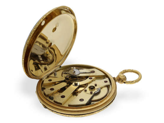 Prächtige Gold/Emaille-Savonnette für den osmanischen Markt, Frederic Courvoisier No.20817, ca.1830 - Foto 8