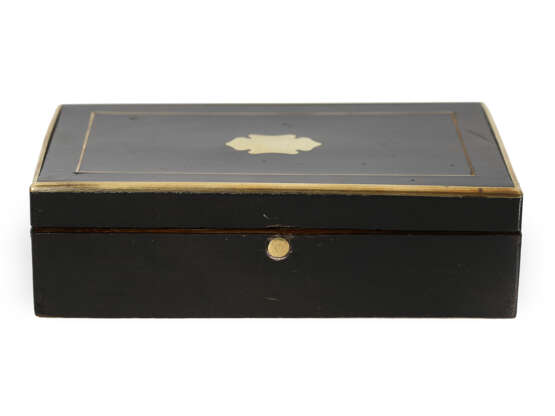 Museale Gold/Emaille "Boule de Geneve" mit Originalkette und Originalbox, Golay Fils & Stahl Geneve für C. Detouche in Paris, ca.1890 - Foto 3