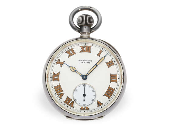 Taschenuhr: extrem seltenes Zenith Beobachtungschronometer "20 ½''' Superior" No. 1607782, mit Holzschatulle, ca.1910 - фото 1