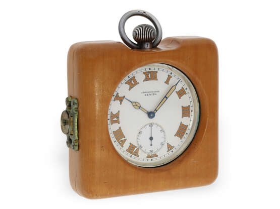 Taschenuhr: extrem seltenes Zenith Beobachtungschronometer "20 ½''' Superior" No. 1607782, mit Holzschatulle, ca.1910 - Foto 7