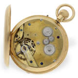 Schweres englisches Taschenchronometer mit sehr interessantem Werk und speziellem Aufzug, Hallmarks 1875 - photo 2