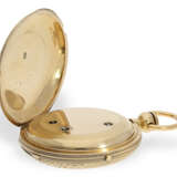Außergewöhnlich schwere, frühe Goldsavonnette mit seltenem, unabhängigem 1/4-Sekunden-Chronograph «Diablotine», J. Huguenin Locle, ca. 1865 - Foto 3