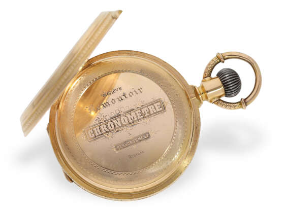 Renaissance-Prunksavonnette, Taschenuhr mit Chronometerhemmung, hochfeine Genfer Qualität, ca. 1880 - Foto 4