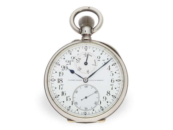 Rarität, einziges bekanntes Ulysse Nardin Beobachtungs-Chronometer mit 24h-Zifferblatt und Gangreserve, No.11336, Chronometerprüfung 1908 - Foto 1