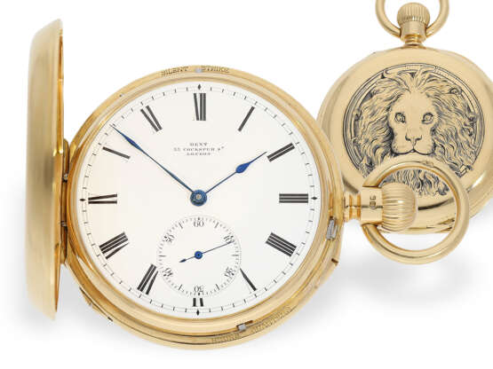 Bedeutende Goldsavonnette, königlicher Uhrmacher Dent London No.30804, Grande & Petite Sonnerie Trip-Minute Repeater, ca.1890 - Foto 1
