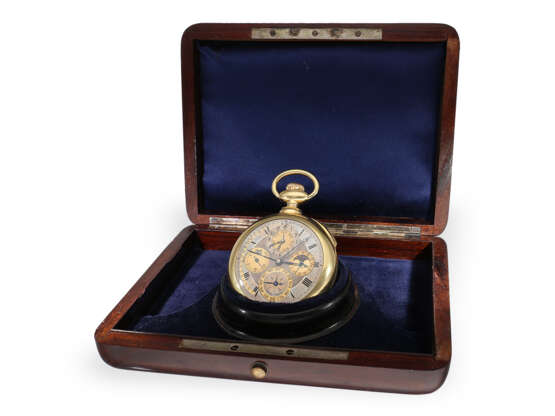 Bedeutendes, einzigartiges Henri Mathey Peytieu, Chronometre Tourbillon, Observatoriums Chronometer 1re Classe, 9 Komplikationen, ca.1870/1930 - Foto 2