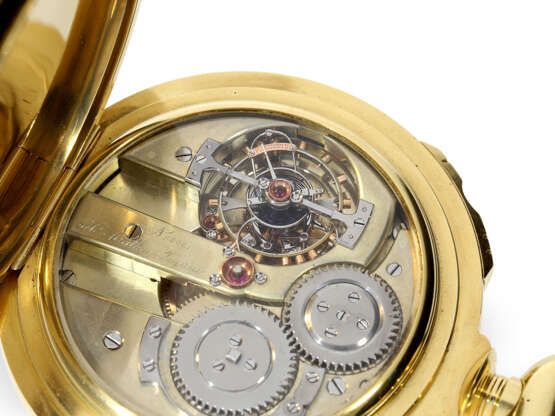 Bedeutendes, einzigartiges Henri Mathey Peytieu, Chronometre Tourbillon, Observatoriums Chronometer 1re Classe, 9 Komplikationen, ca.1870/1930 - photo 3