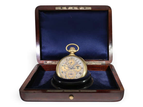 Bedeutendes, einzigartiges Henri Mathey Peytieu, Chronometre Tourbillon, Observatoriums Chronometer 1re Classe, 9 Komplikationen, ca.1870/1930 - Foto 4