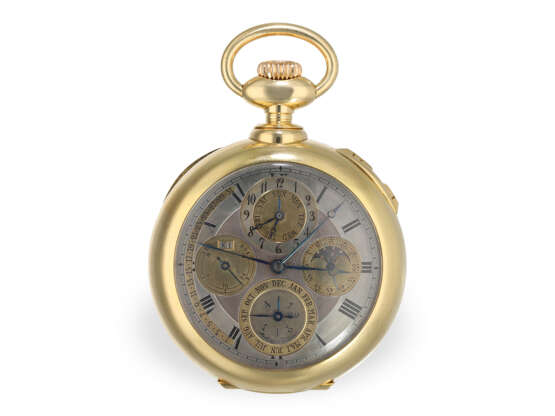 Bedeutendes, einzigartiges Henri Mathey Peytieu, Chronometre Tourbillon, Observatoriums Chronometer 1re Classe, 9 Komplikationen, ca.1870/1930 - Foto 5
