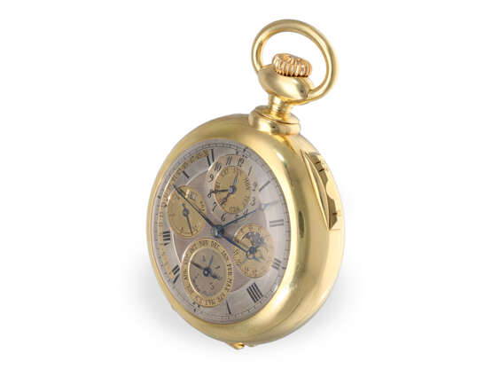 Bedeutendes, einzigartiges Henri Mathey Peytieu, Chronometre Tourbillon, Observatoriums Chronometer 1re Classe, 9 Komplikationen, ca.1870/1930 - photo 7