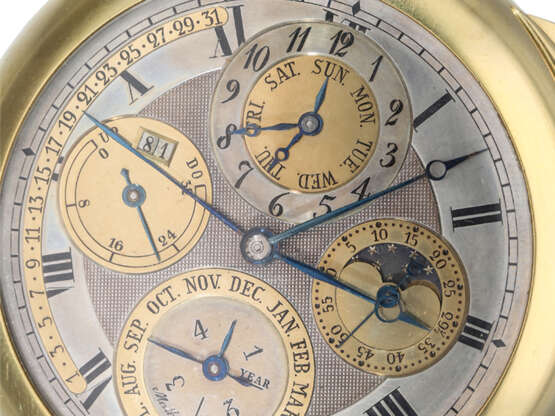 Bedeutendes, einzigartiges Henri Mathey Peytieu, Chronometre Tourbillon, Observatoriums Chronometer 1re Classe, 9 Komplikationen, ca.1870/1930 - Foto 12