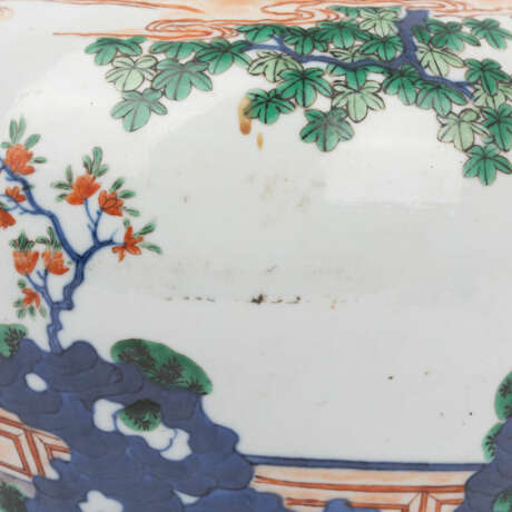 Famille verte-Balustertopf. CHINA, Qing-Dynastie (1644-1912), wohl 18. Jh., - Foto 7