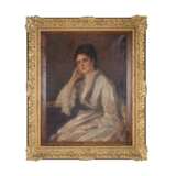 LENBACH, FRANZ von (1836-1904), "Portrait einer jungen Frau in weißem Kleid", - Foto 2