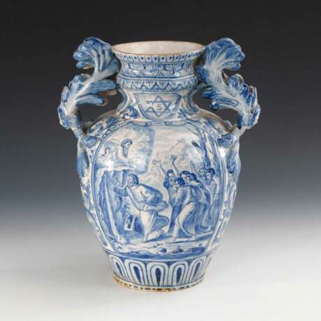 Große Fayence-Vase mit biblischen Szene - Foto 1