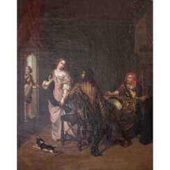MYN, H. van der, wohl HERMAN VAN DER MYN (1684-1741), "Paar und Kupplerin in der Stube",
