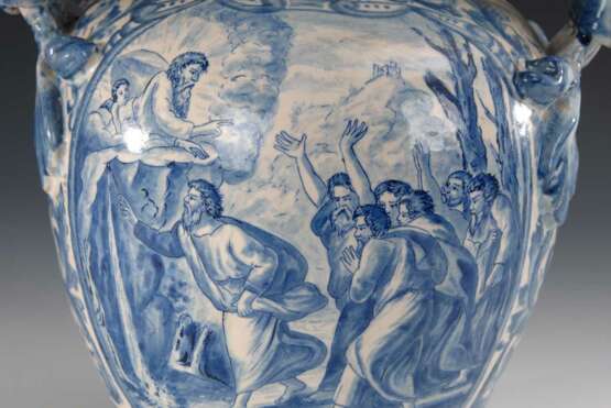 Große Fayence-Vase mit biblischen Szene - Foto 4