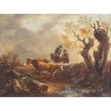 BARKER OF BATH, THOMAS (1769-1846), "Hirten mit Kühen an einem Ufer", - Foto 1