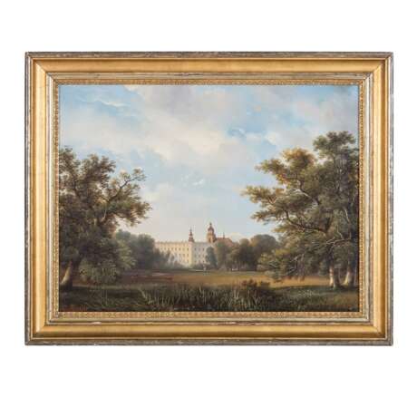 BECKER, AUGUST (1822-1887), "Dessau, Blick über den Park auf das Schloss", - photo 2