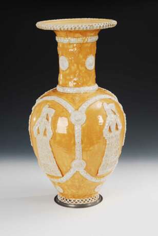 Große dekorative Fayence-Vase. - Foto 1