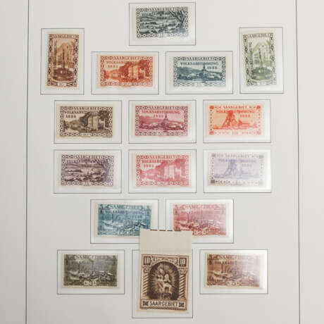 Saargebiet 1920-1934 inkl. Dienstmarken, Kat.-Wert ca. 13.000,-€ - фото 22