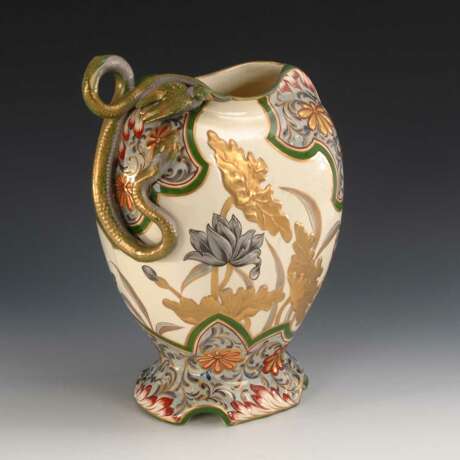 Französische Jugendstil-Vase mit Schlan - Foto 3